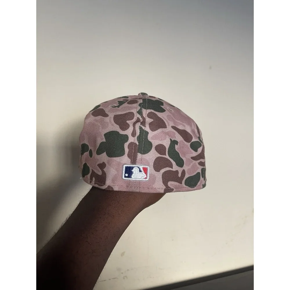 New Era Los Angeles Dodgers Duck Camo Hat Cap 59Fifty Brown Tan 1988 Size 7